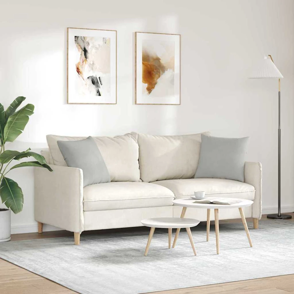 Sofa Pagalvės 2 vnt. audinys Šviesiai pilka 45 x 45 cm