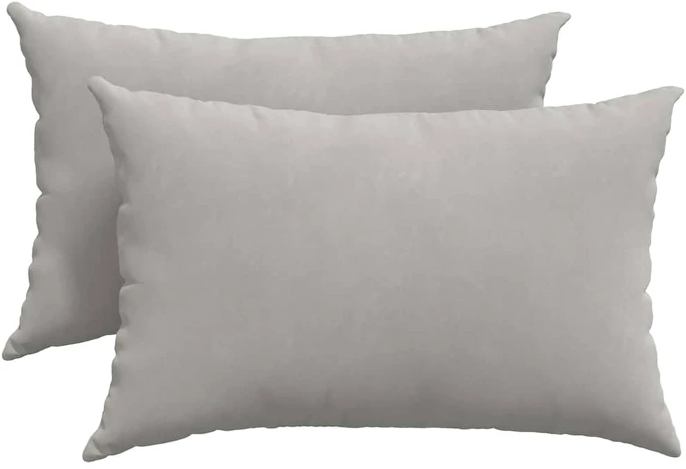 Sofa Pagalvės 2 vnt. audinys Šviesiai pilka 60 x 40 cm