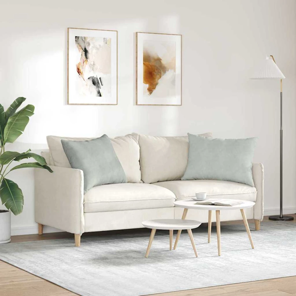Sofa Pagalvės 2 pcs Šviesiai pilka 70 x 50 cm