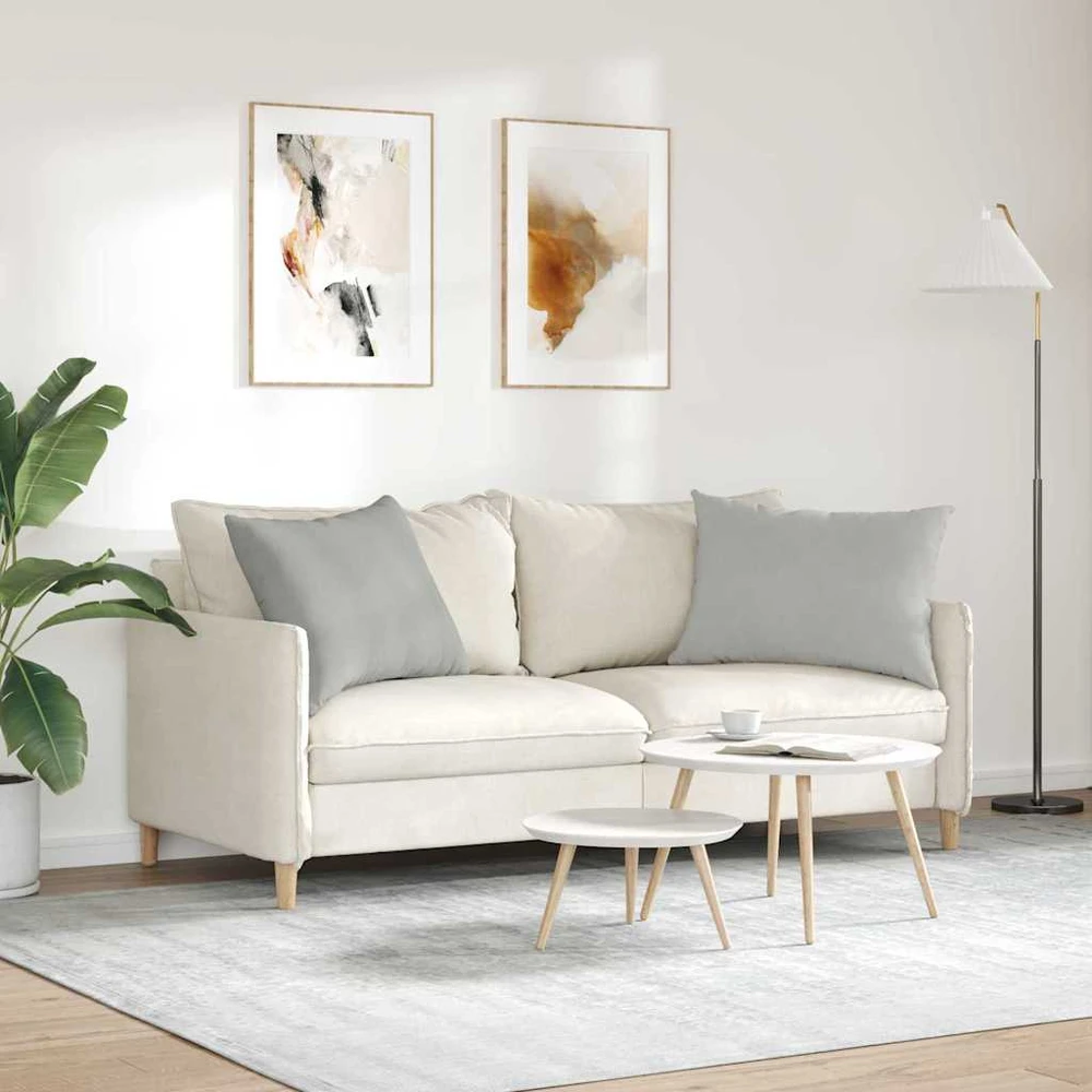 Sofa Pagalvės 2 vnt. audinys Šviesiai pilka 70 x 50 cm
