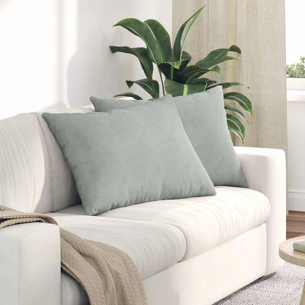 Sofa Pagalvės 2 pcs Šviesiai pilka 70 x 50 cm