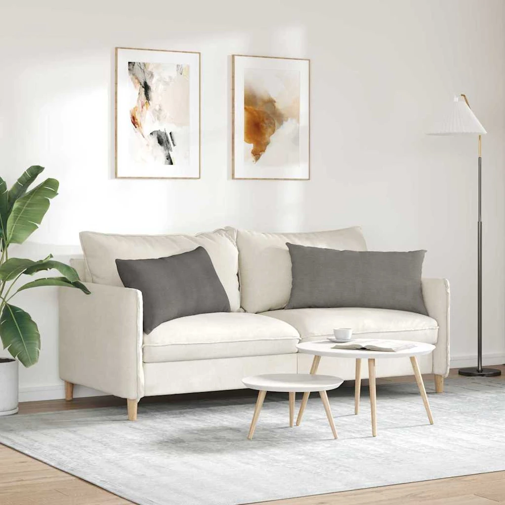 Sofa Pagalvės 2 pcs Šviesiai pilka 80 x 40 cm
