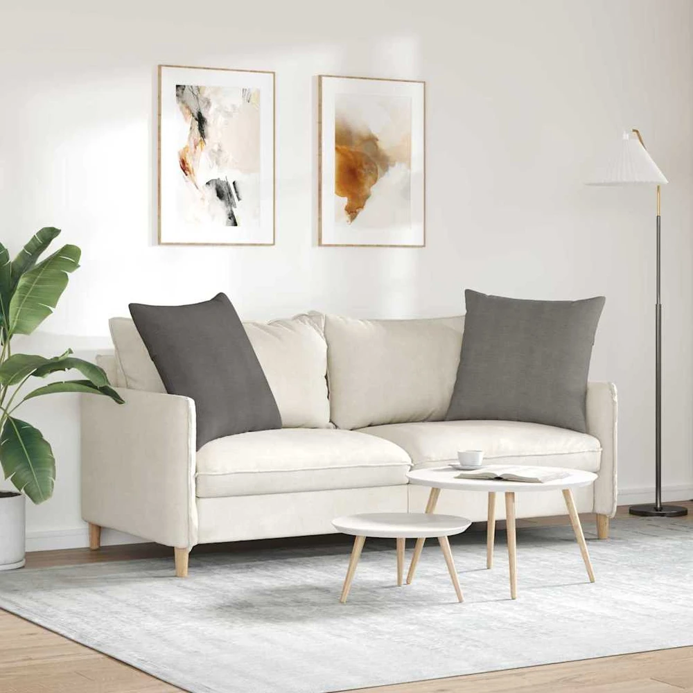 Sofa Pagalvės 2 pcs Šviesiai pilka 80 x 80 cm