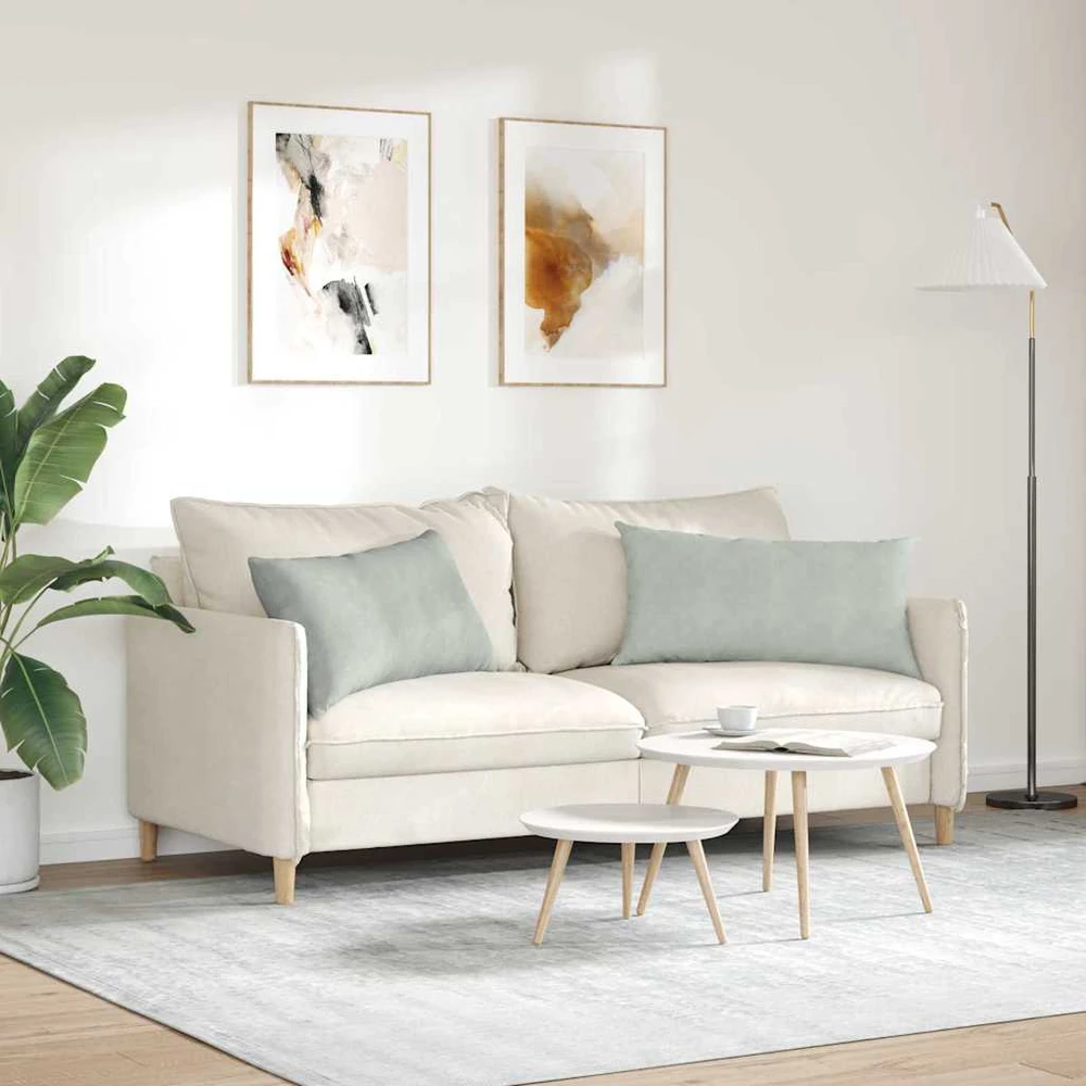 Sofa Pagalvės 2 pcs Šviesiai pilka 80 x 40 cm