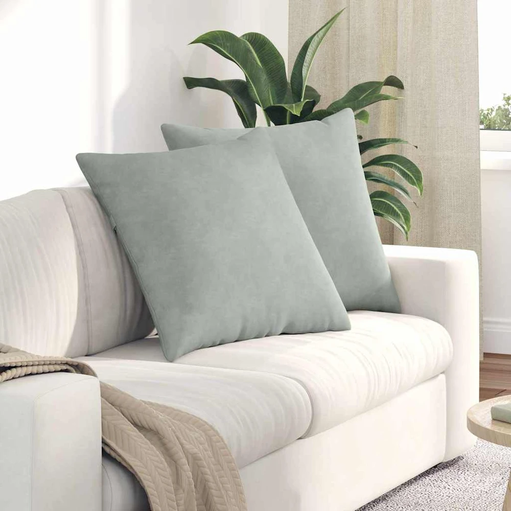 Sofa Pagalvės 2 pcs Šviesiai pilka 80 x 80 cm