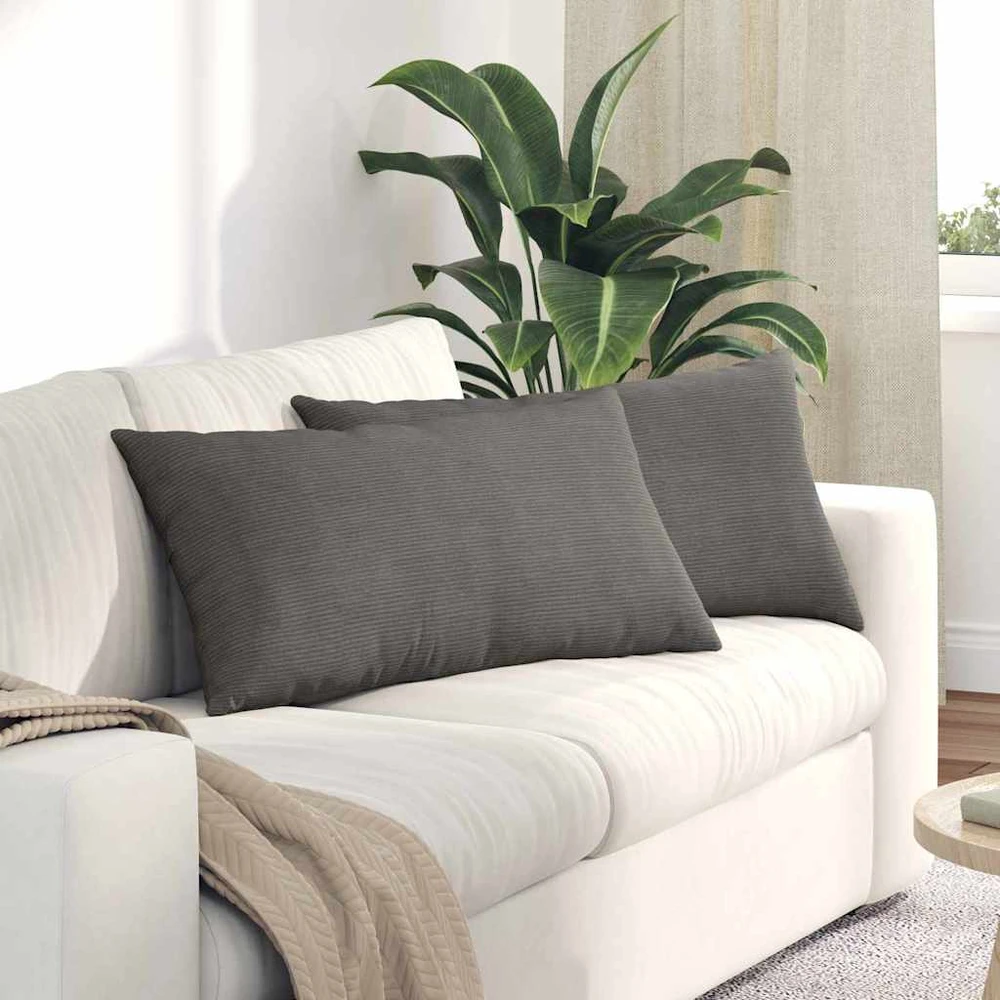Sofa Pagalvės 2 pcs Šviesiai pilka 80 x 40 cm