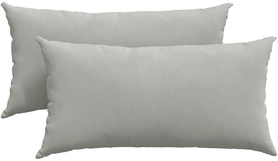 Sofa Pagalvės 2 vnt. audinys Šviesiai pilka 80 x 40 cm