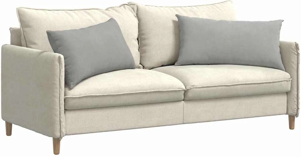 Sofa Pagalvės 2 vnt. audinys Šviesiai pilka 80 x 40 cm