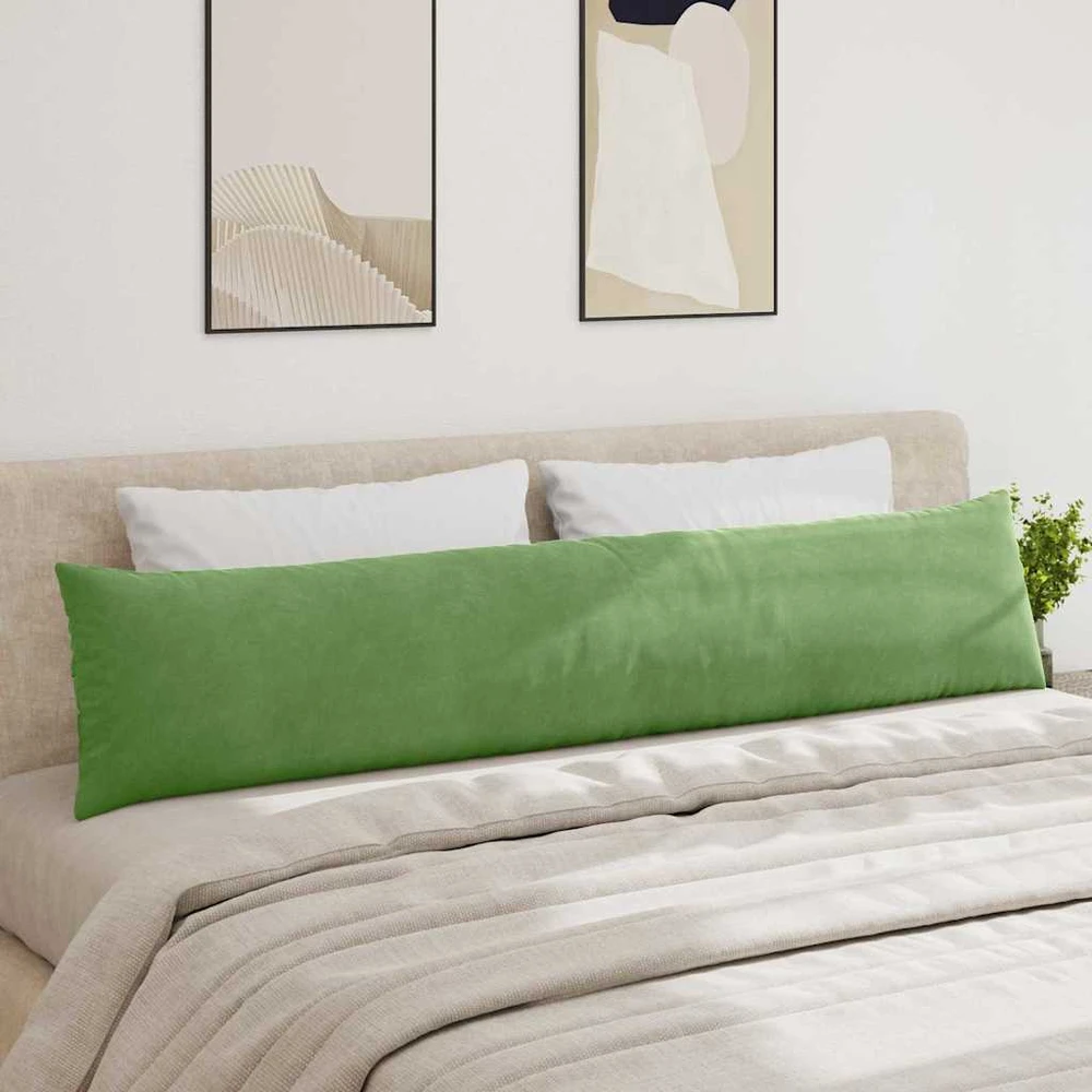 Sofa Pagalvės 2 pcs Šviesiai žalia 200 x 40 cm