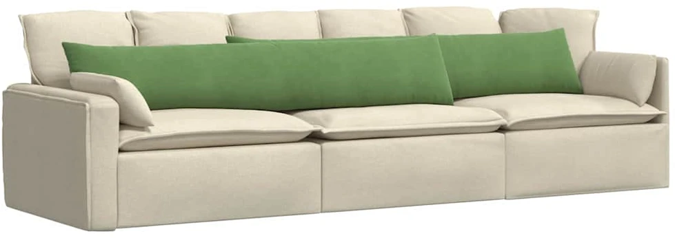 Sofa Pagalvės 2 pcs Šviesiai žalia 200 x 40 cm