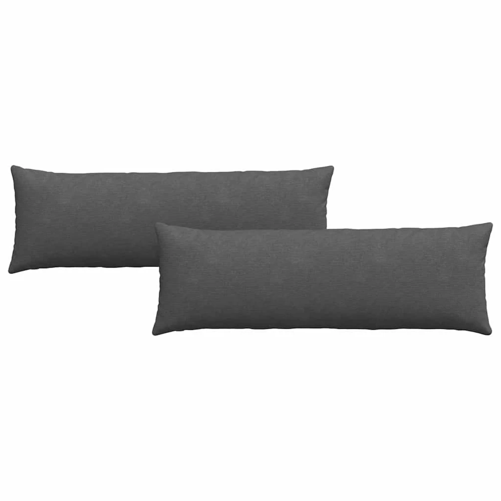 Sofa Pagalvės 2 pcs Tamsiai pilka 120 x 40 cm