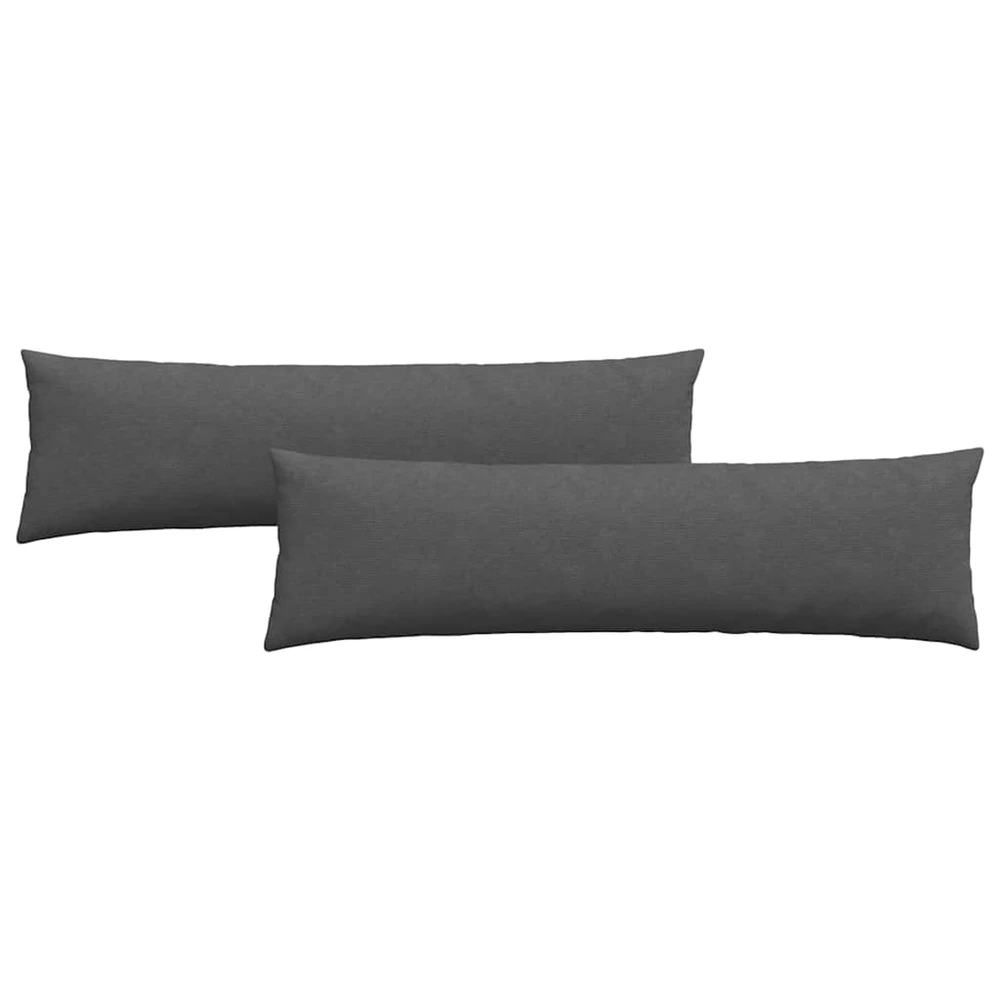 Sofa Pagalvės 2 pcs Tamsiai pilka 145 x 40 cm