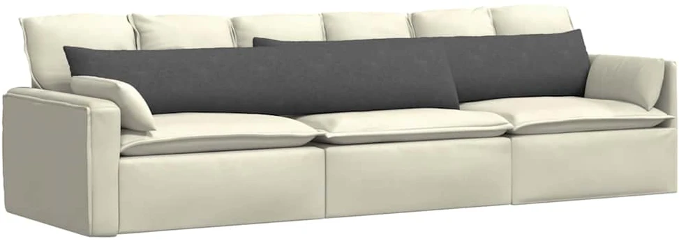 Sofa Pagalvės 2 pcs Tamsiai pilka 200 x 40 cm