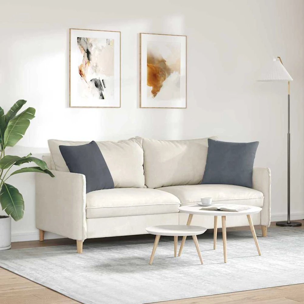 Sofa Pagalvės 2 pcs Tamsiai pilka 45 x 45 cm Kordūrinis audinys