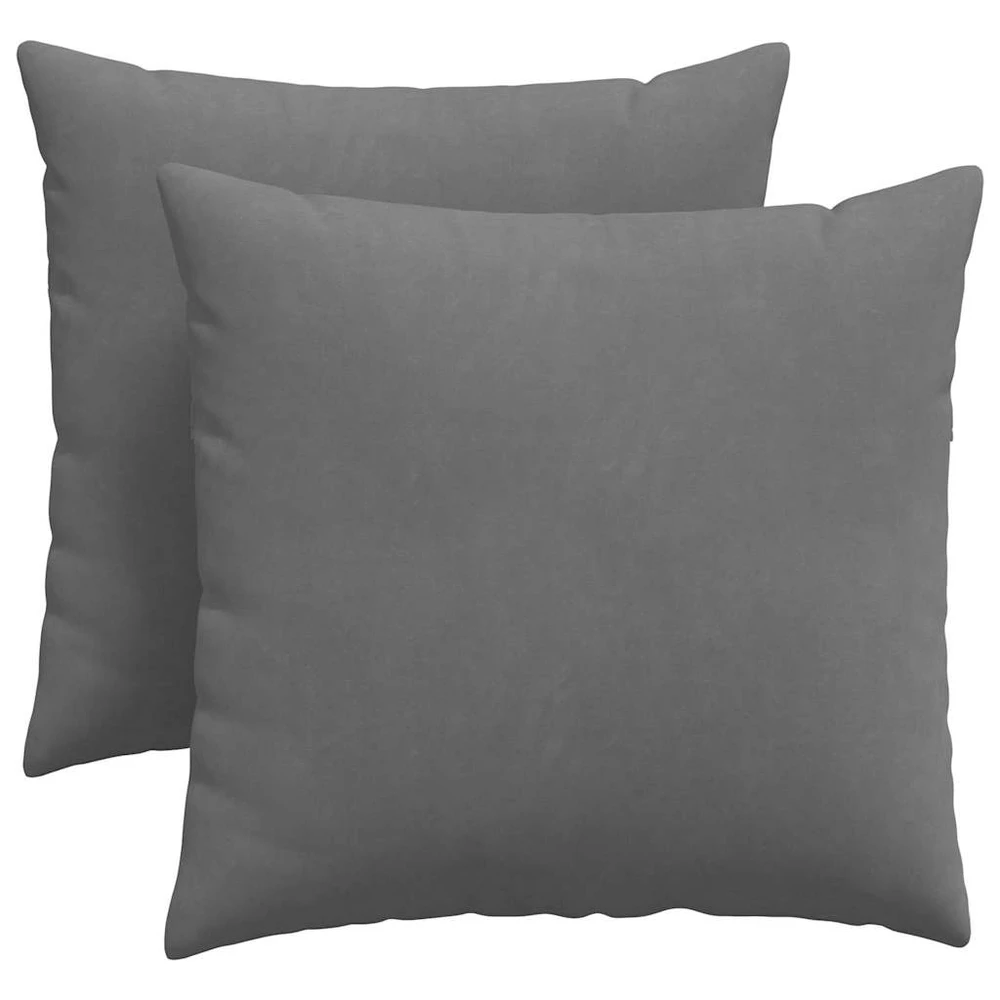 Sofa Pagalvės 2 vnt. audinys Tamsiai pilka 45 x 45 cm