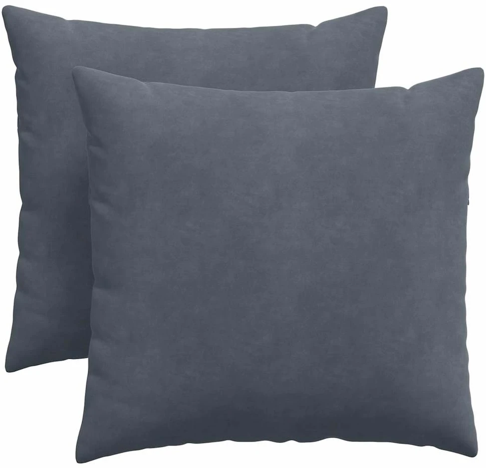 Sofa Pagalvės 2 pcs Tamsiai pilka 45 x 45 cm Kordūrinis audinys
