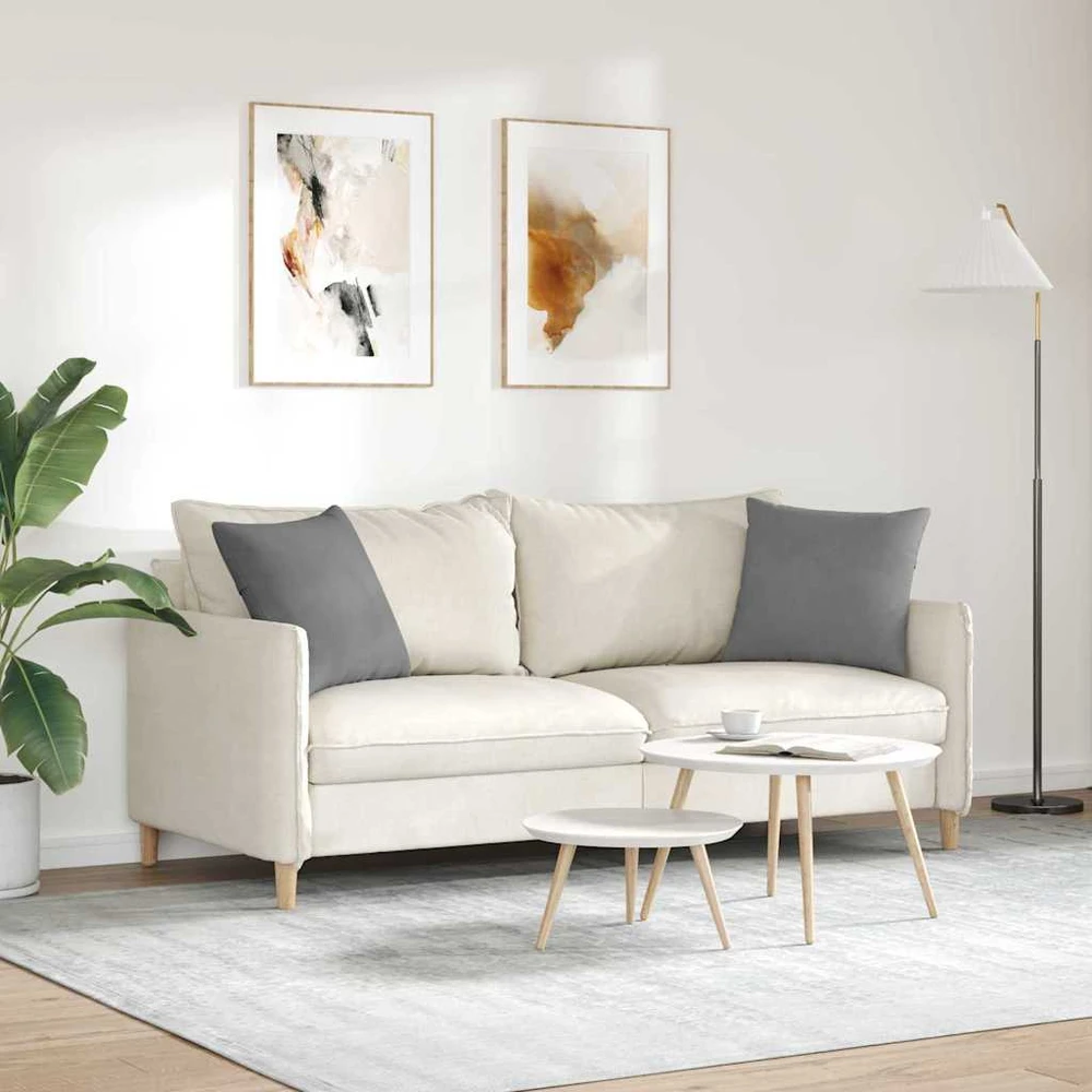 Sofa Pagalvės 2 vnt. audinys Tamsiai pilka 45 x 45 cm