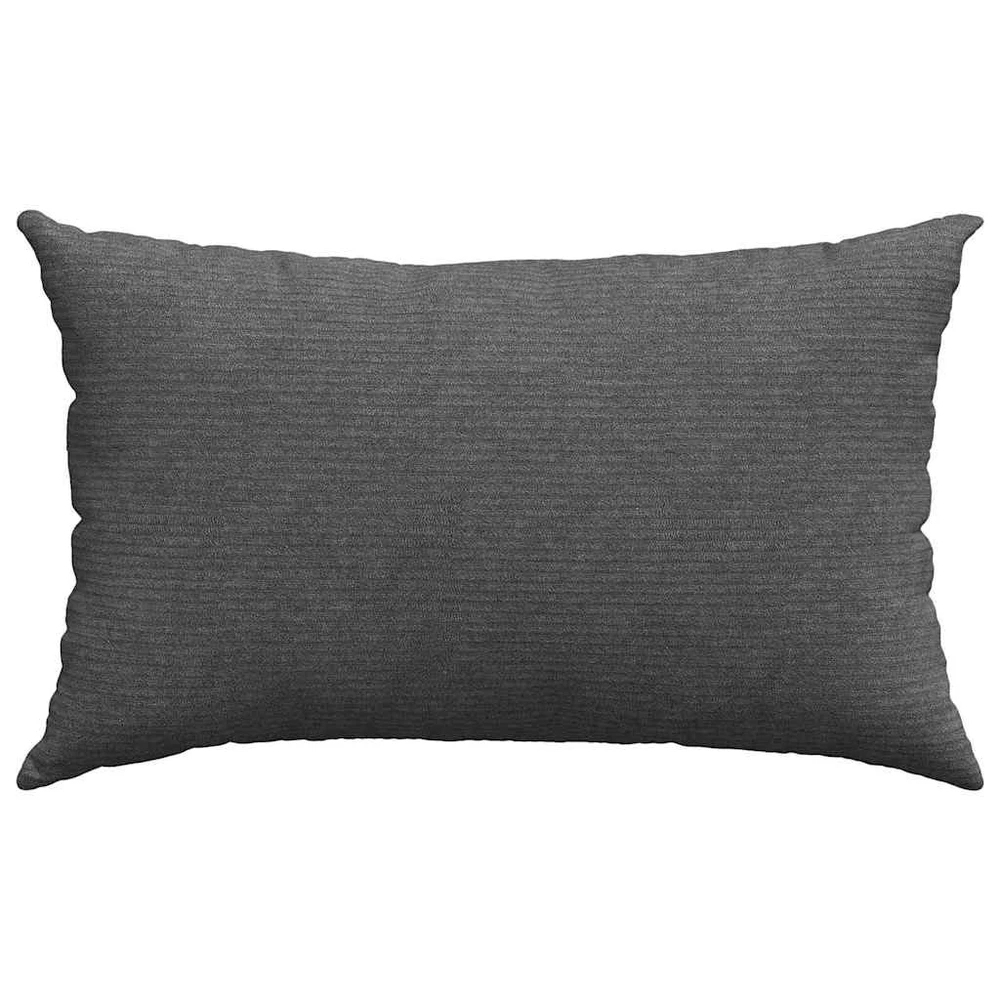 Sofa Pagalvės 2 pcs Tamsiai pilka 50 x 30 cm Kordūrinis audinys
