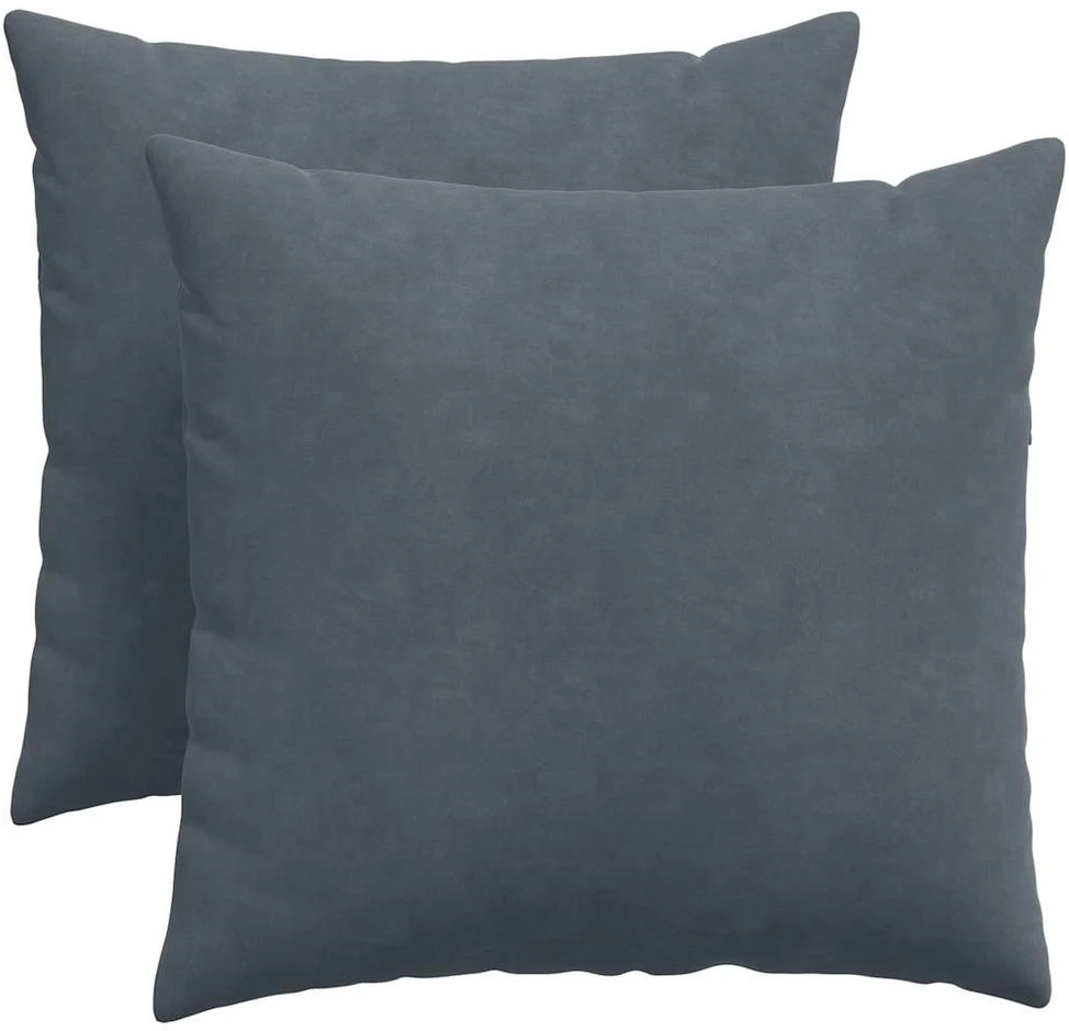 Sofa Pagalvės 2 pcs Tamsiai pilka 50 x 50 cm Kordūrinis audinys