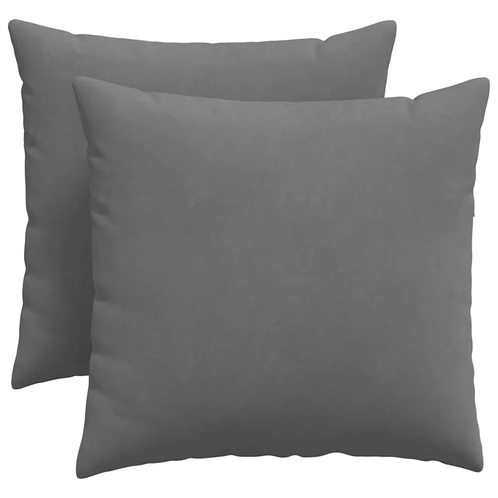 Sofa Pagalvės 2 vnt. audinys Tamsiai pilka 50 x 50 cm
