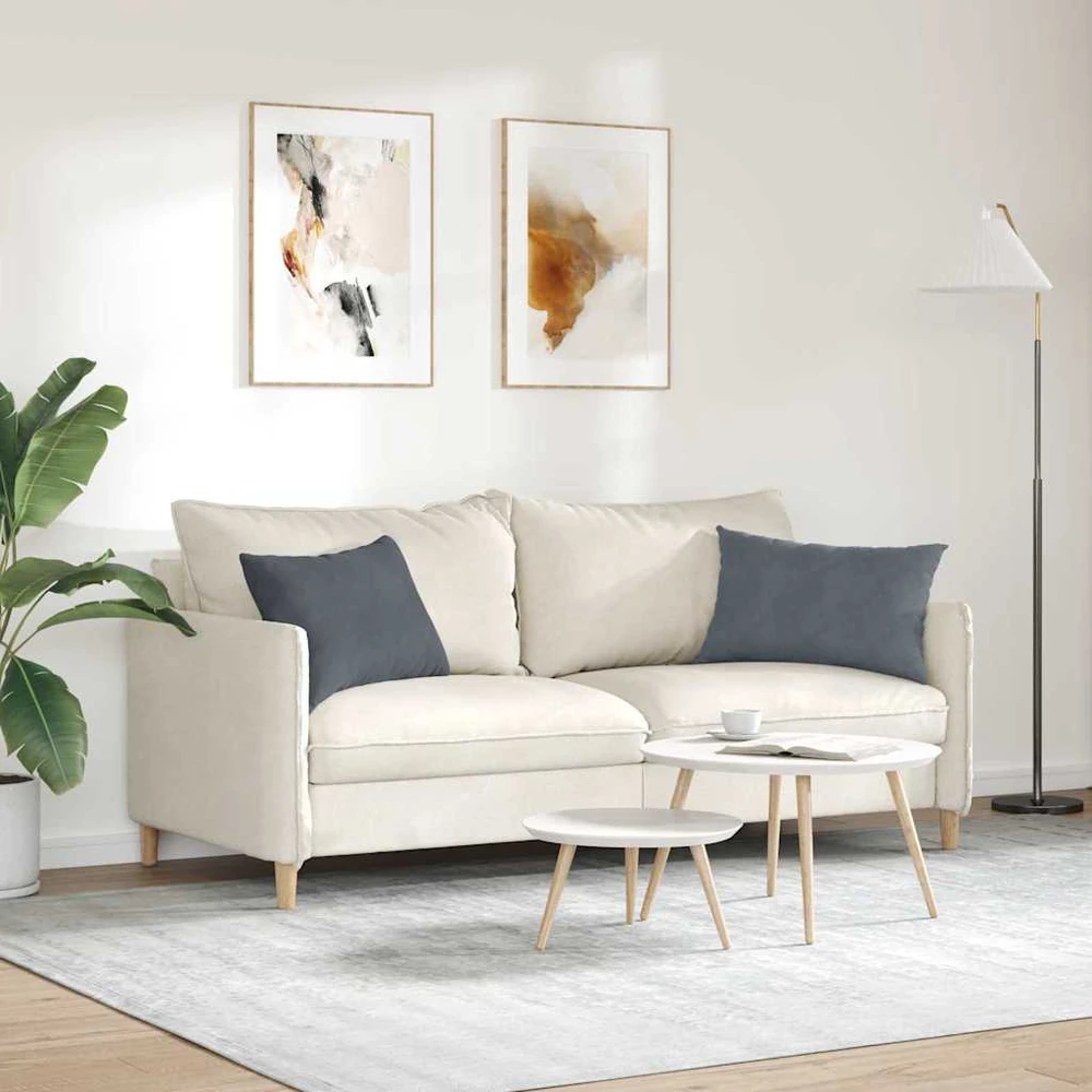 Sofa Pagalvės 2 pcs Tamsiai pilka 60 x 40 cm Kordūrinis audinys