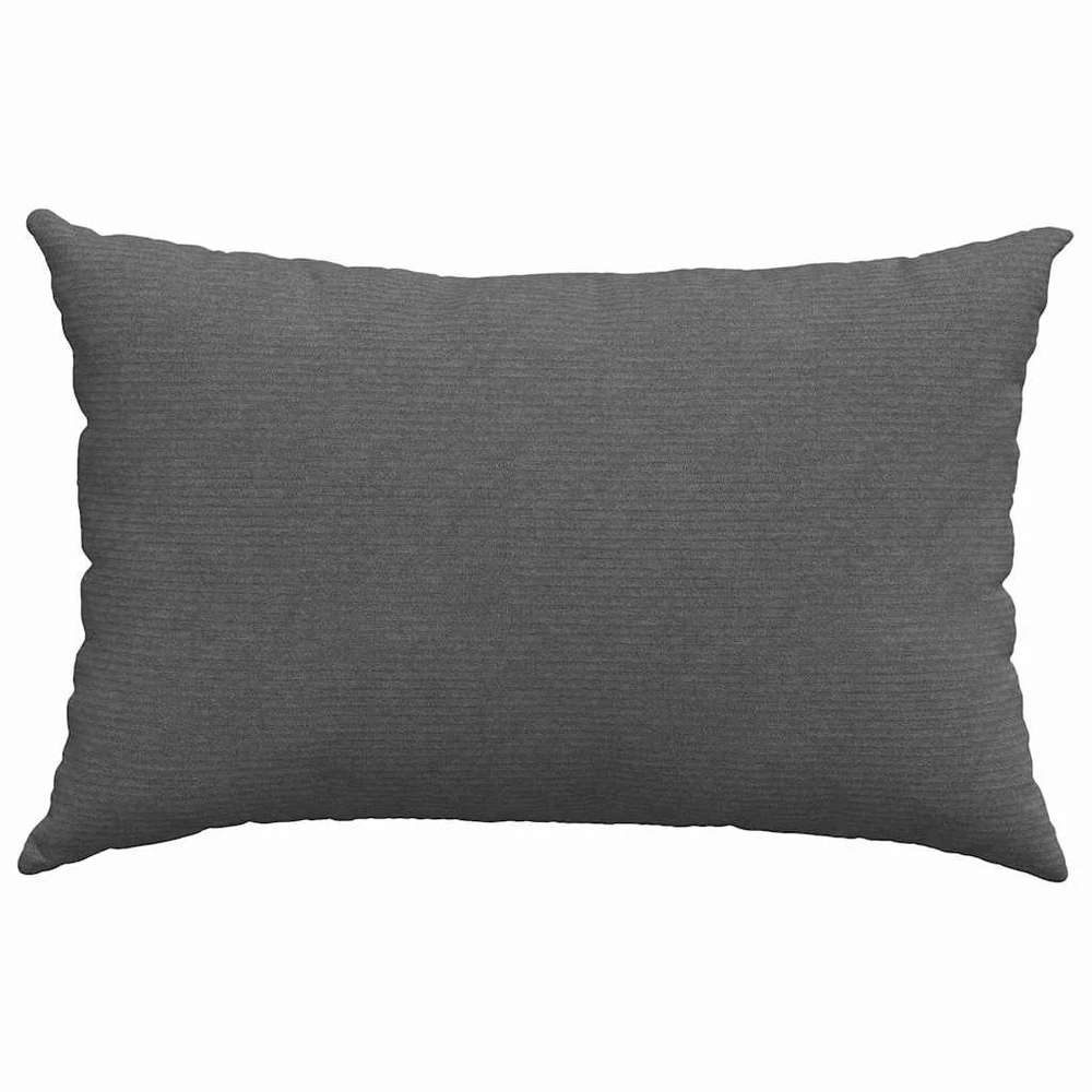 Sofa Pagalvės 2 pcs Tamsiai pilka 60 x 40 cm Kordūrinis audinys