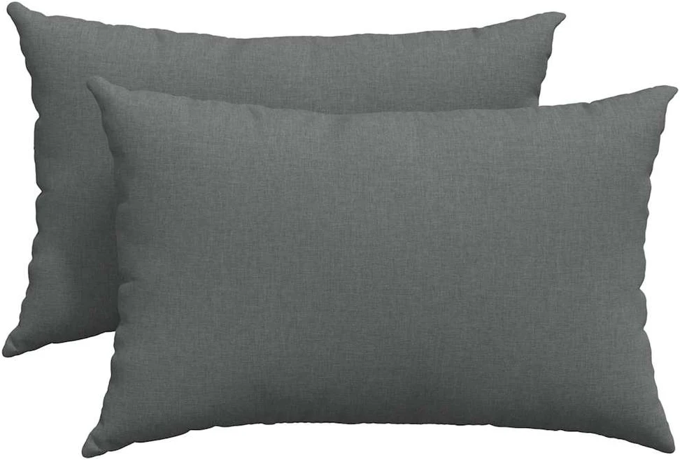 Sofa Pagalvės 2 vnt. audinys Tamsiai pilka 60 x 40 cm