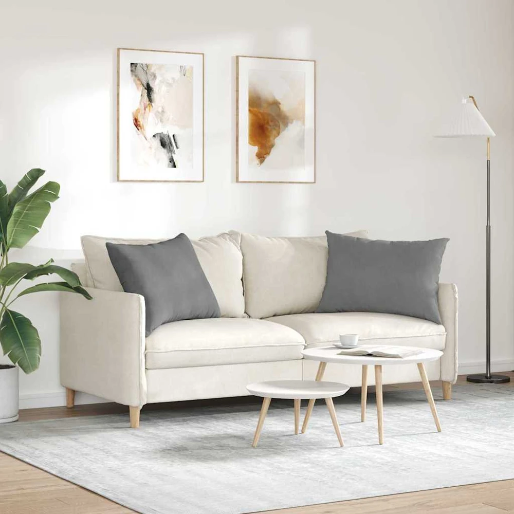 Sofa Pagalvės 2 vnt. audinys Tamsiai pilka 70 x 50 cm