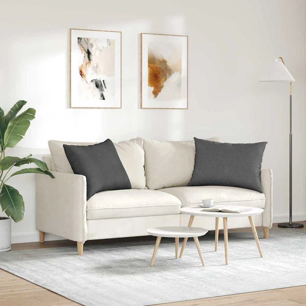 Sofa Pagalvės 2 pcs Tamsiai pilka 70 x 50 cm Kordūrinis audinys