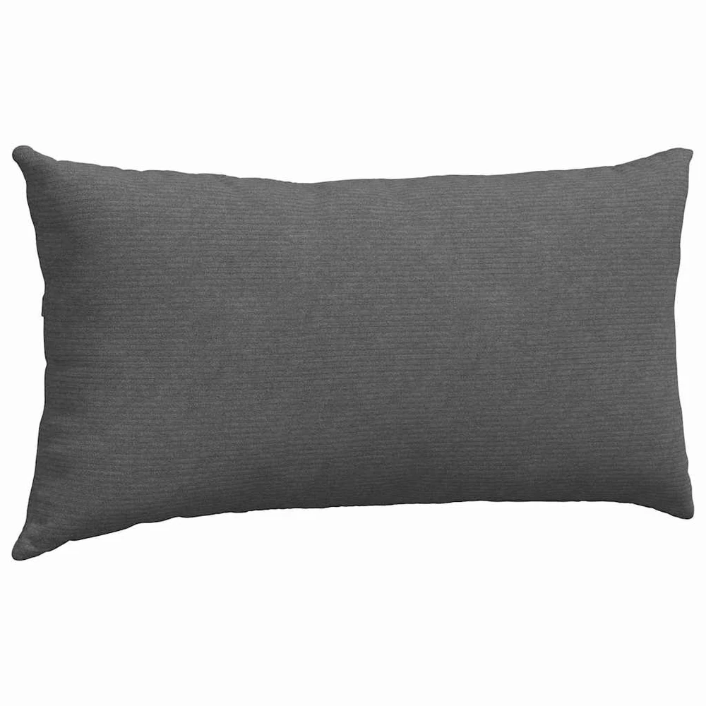 Sofa Pagalvės 2 pcs Tamsiai pilka 80 x 40 cm Kordūrinis audinys