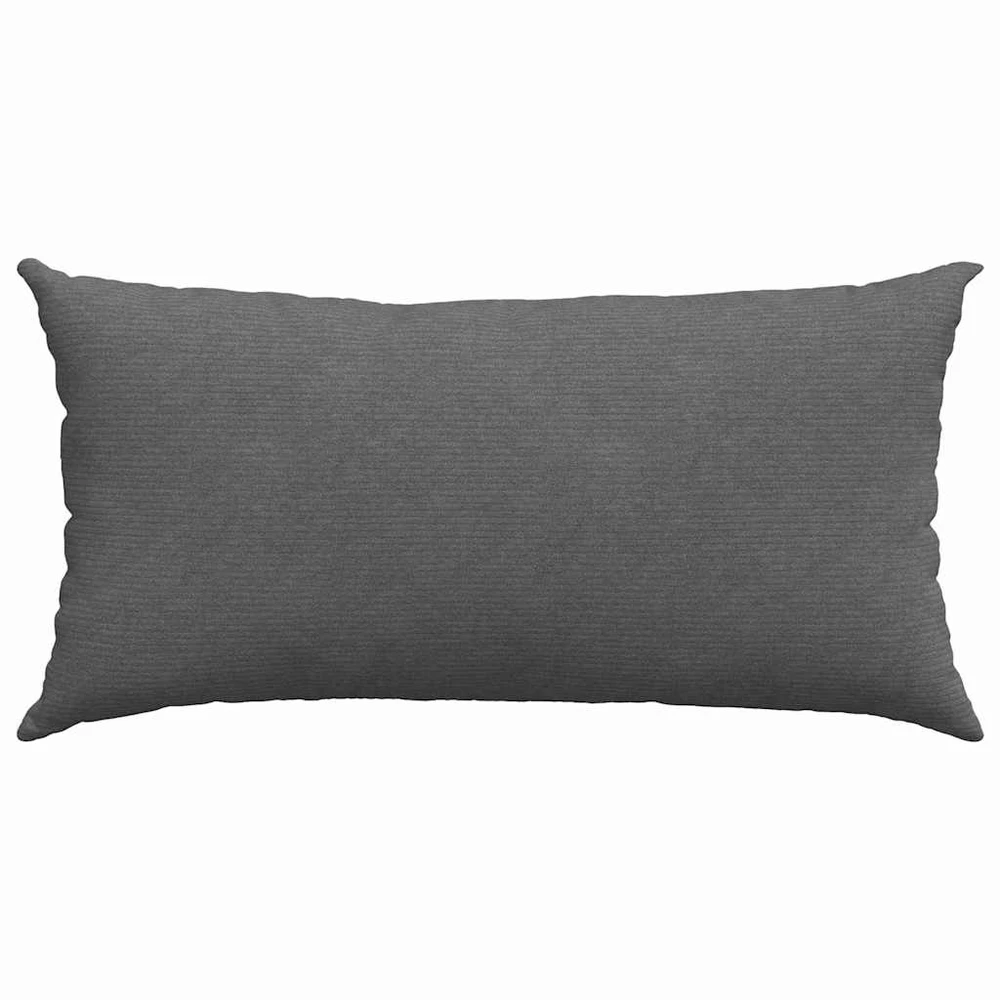 Sofa Pagalvės 2 pcs Tamsiai pilka 80 x 40 cm Kordūrinis audinys
