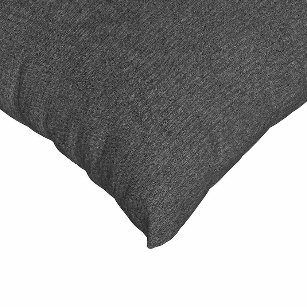Sofa Pagalvės 2 pcs Tamsiai pilka 80 x 80 cm Kordūrinis audinys