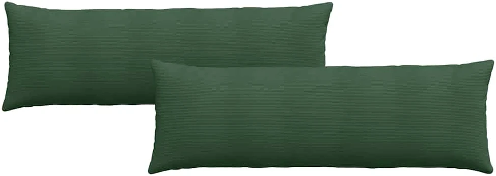 Sofa Pagalvės 2 pcs Tamsiai žalia 120 x 40 cm