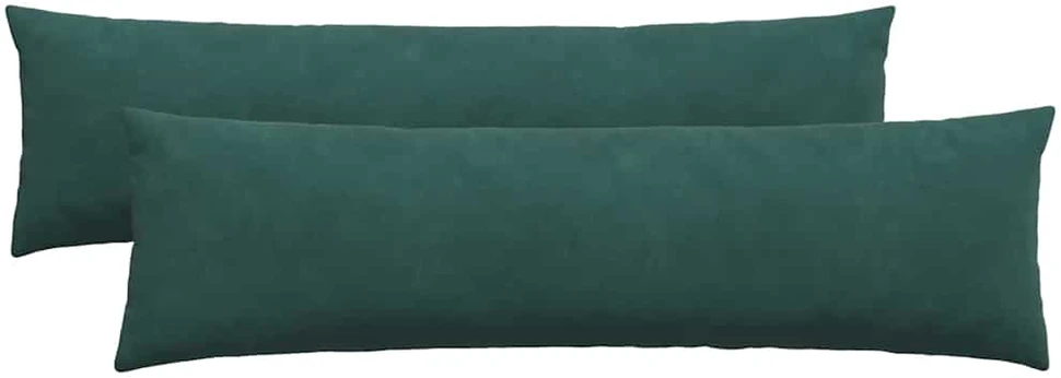 Sofa Pagalvės 2 pcs Tamsiai žalia 145 x 40 cm