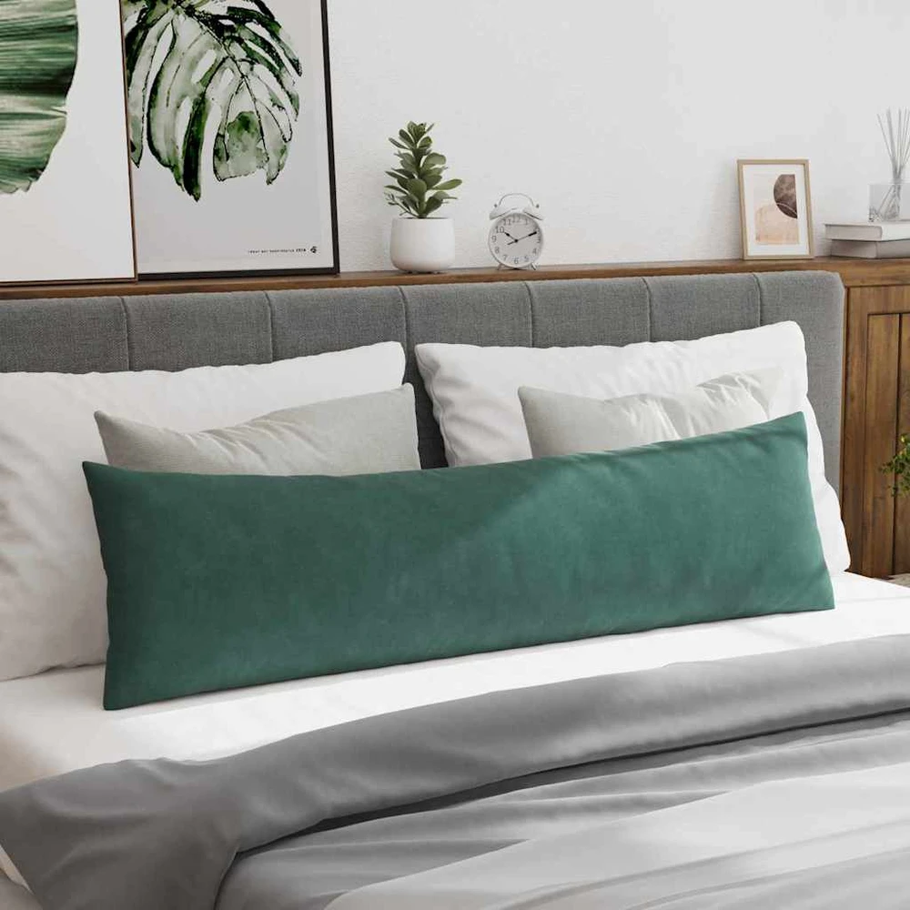 Sofa Pagalvės 2 pcs Tamsiai žalia 145 x 40 cm