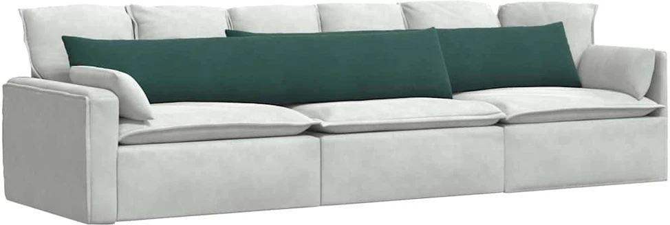 Sofa Pagalvės 2 pcs Tamsiai žalia 200 x 40 cm