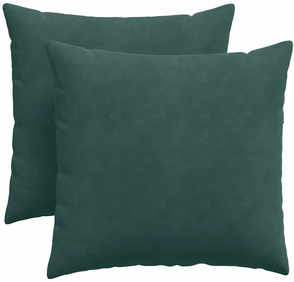 Sofa Pagalvės 2 pcs Tamsiai žalia 45 x 45 cm Kordūrinis audinys