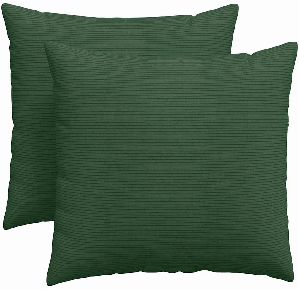 Sofa Pagalvės 2 pcs Tamsiai žalia 45 x 45 cm Kordūrinis audinys