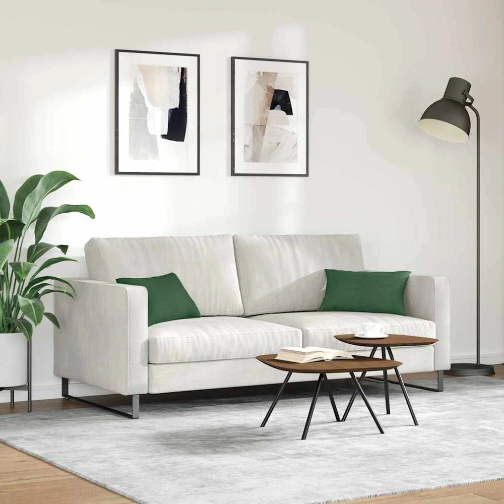 Sofa Pagalvės 2 pcs Tamsiai žalia 50 x 30 cm Kordūrinis audinys