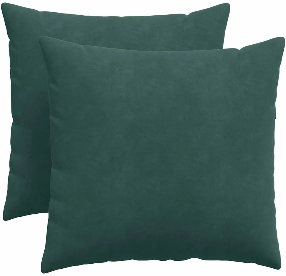 Sofa Pagalvės 2 pcs Tamsiai žalia 50 x 50 cm Kordūrinis audinys