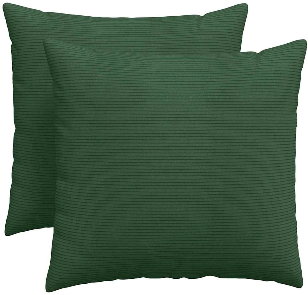 Sofa Pagalvės 2 pcs Tamsiai žalia 50 x 50 cm Kordūrinis audinys