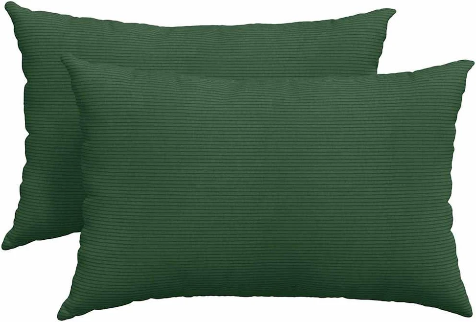 Sofa Pagalvės 2 pcs Tamsiai žalia 60 x 40 cm Kordūrinis audinys