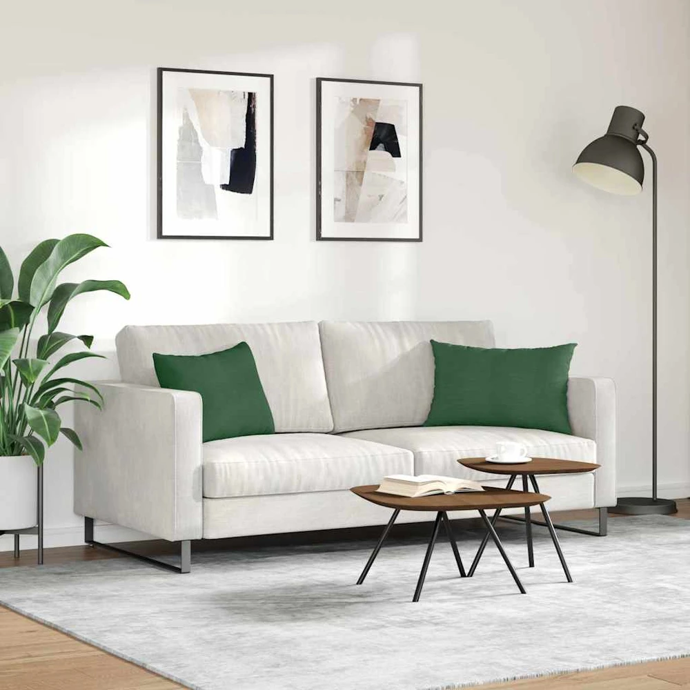 Sofa Pagalvės 2 pcs Tamsiai žalia 60 x 40 cm Kordūrinis audinys
