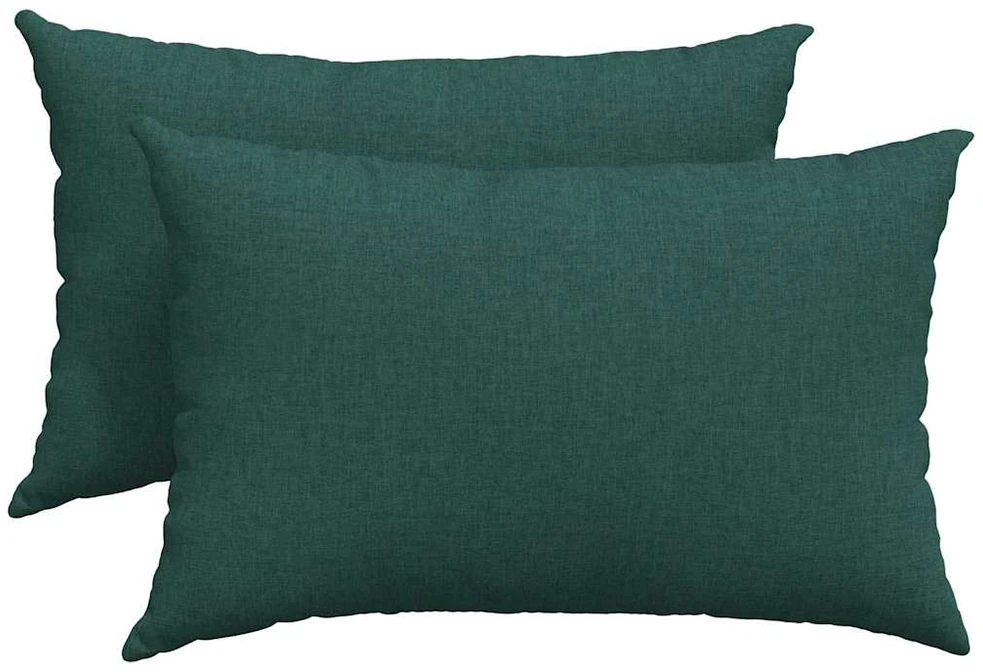 Sofa Pagalvės 2 vnt. audinys Tamsiai žalia 60 x 40 cm