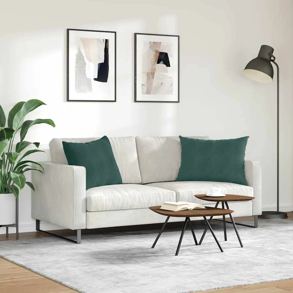 Sofa Pagalvės 2 pcs Tamsiai žalia 70 x 50 cm Kordūrinis audinys