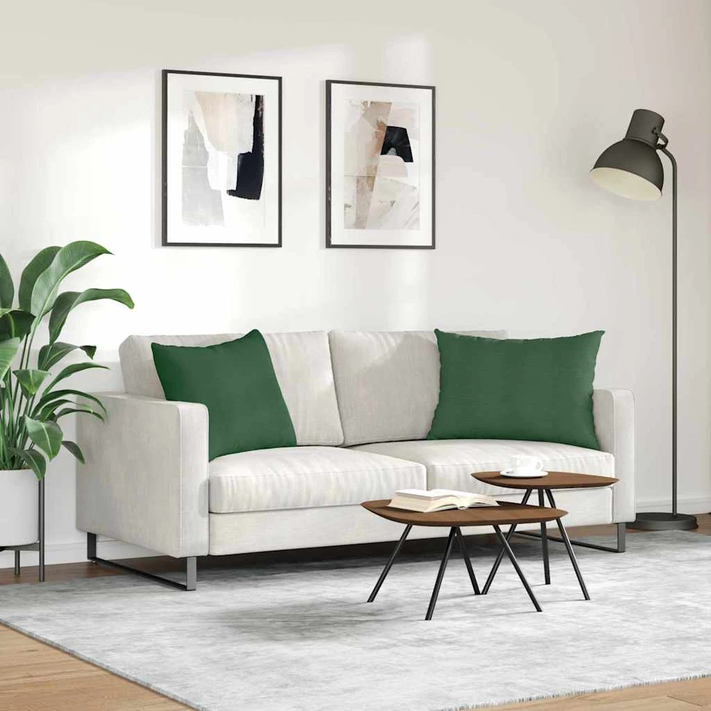 Sofa Pagalvės 2 pcs Tamsiai žalia 70 x 50 cm Kordūrinis audinys