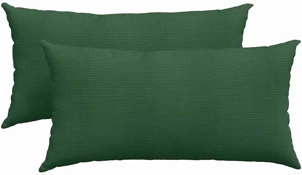 Sofa Pagalvės 2 pcs Tamsiai žalia 80 x 40 cm Kordūrinis audinys