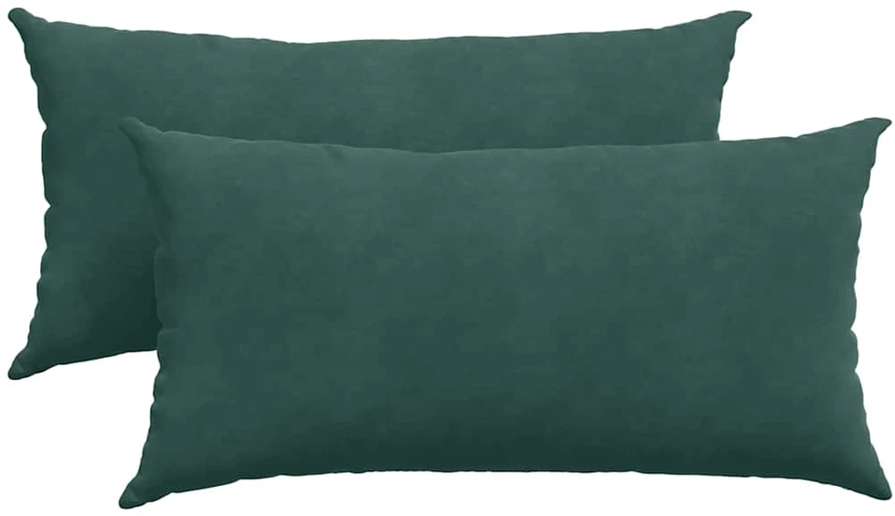 Sofa Pagalvės 2 pcs Tamsiai žalia 80 x 40 cm Kordūrinis audinys