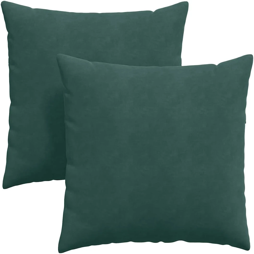Sofa Pagalvės 2 pcs Tamsiai žalia 80 x 80 cm Kordūrinis audinys