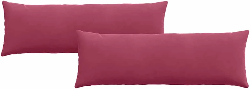Sofa Pagalvės 2 pcs Vyno raudona 120 x 40 cm Kordūrinis audinys